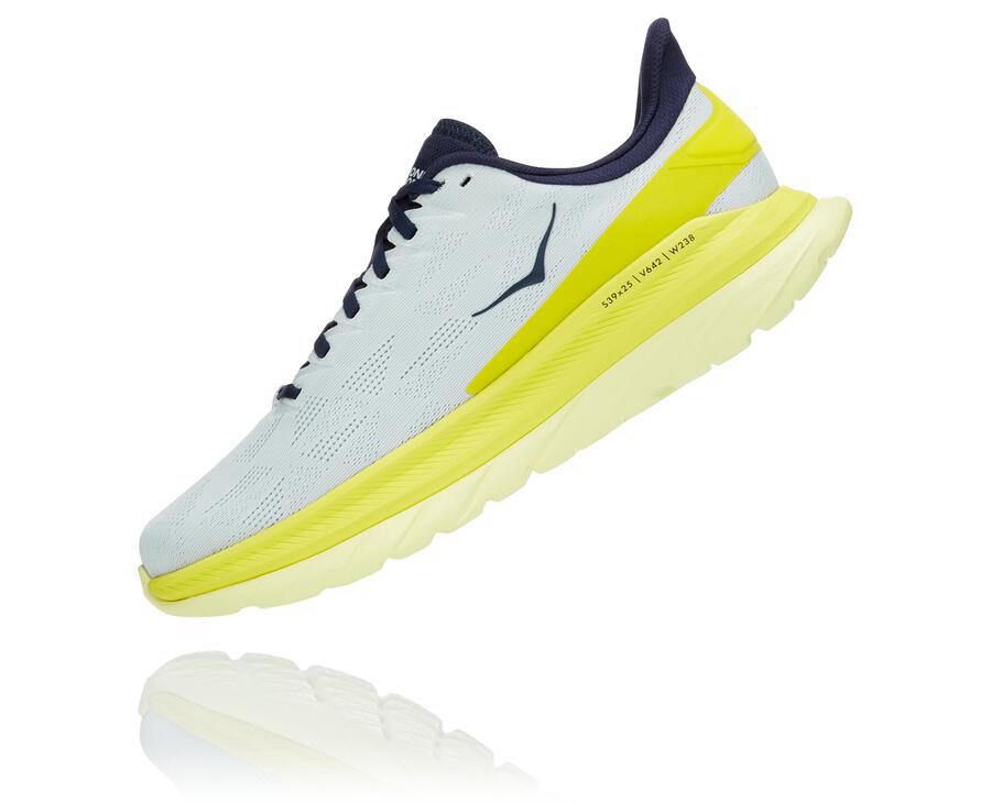 Running Shoes Mens - Hoka One One Mach 4 - White - XSCFWMJ-21